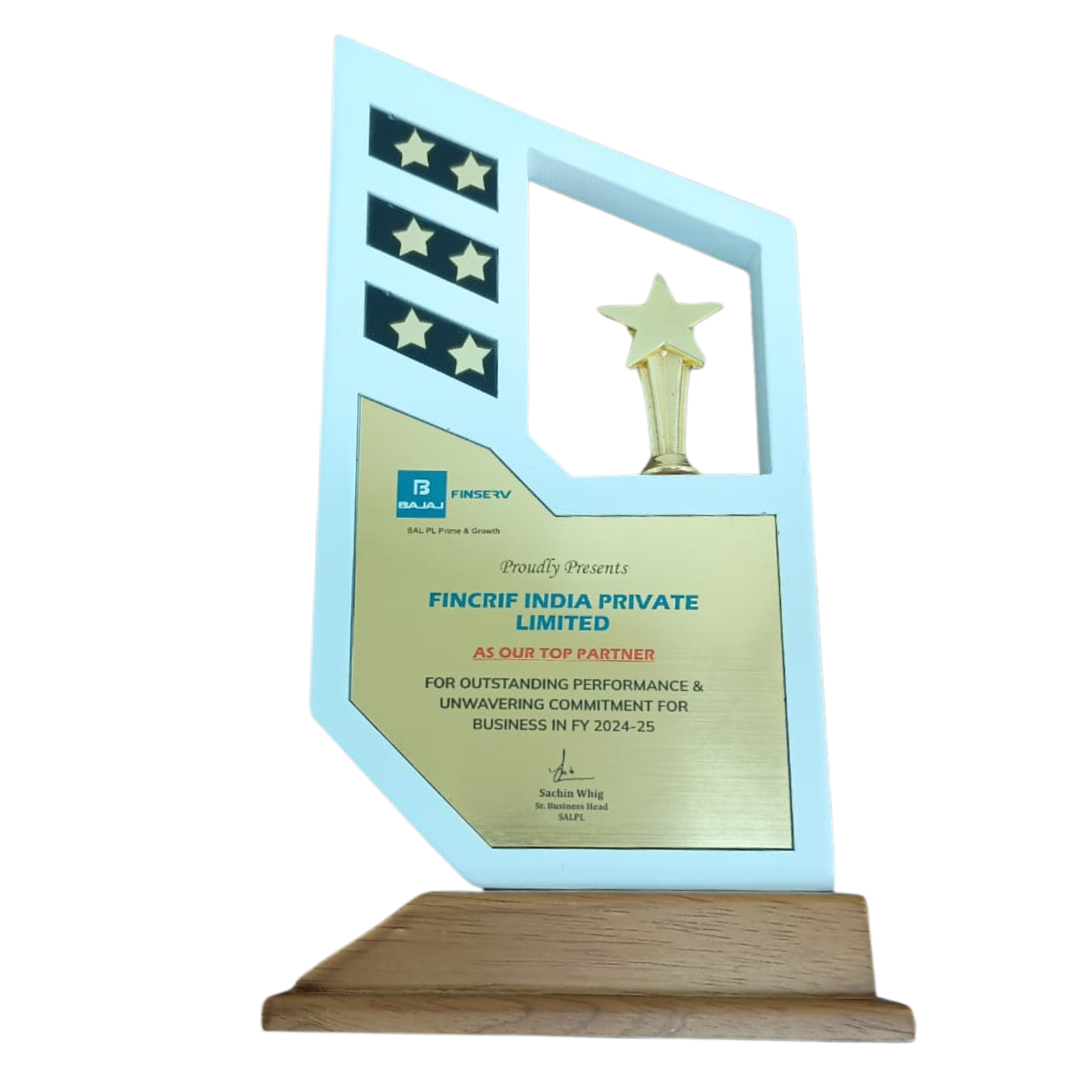 Bajaj Top Partner — Outstanding performance in 2024–25