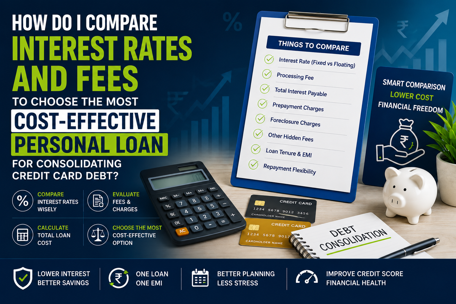 How to Compare Personal Loan Interest Rates & Fees for Credit Card Debt Consolidation